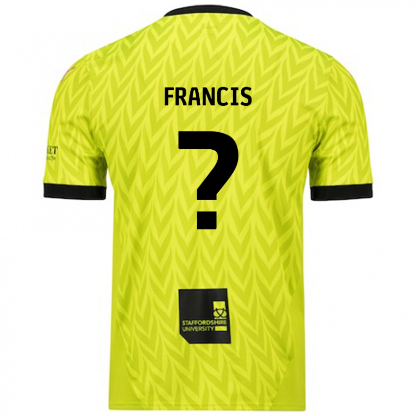 Gyermek Louis Francis #0 Fluoreszkáló Zöld Idegenbeli Jersey 2024/25 Mez Póló Ing