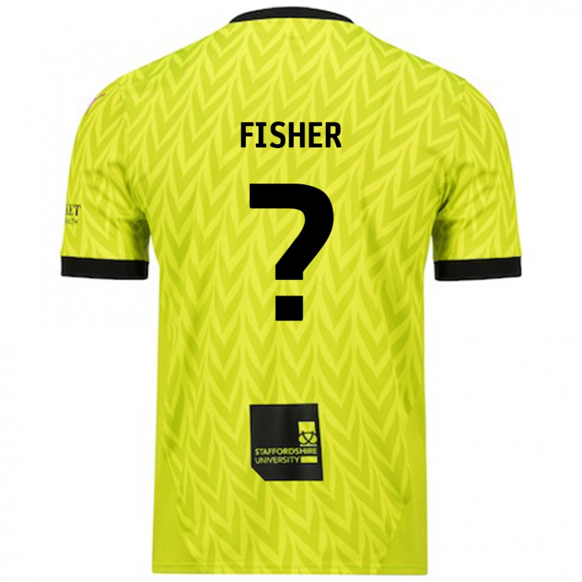 Gyermek Elijah Fisher #0 Fluoreszkáló Zöld Idegenbeli Jersey 2024/25 Mez Póló Ing