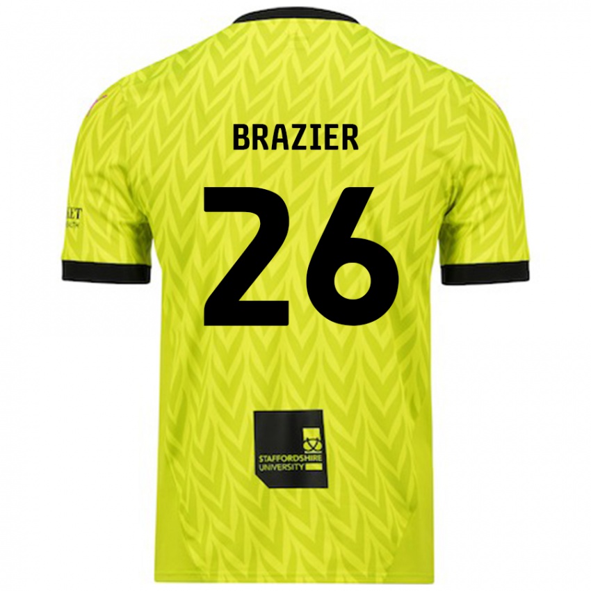 Gyermek Liam Brazier #26 Fluoreszkáló Zöld Idegenbeli Jersey 2024/25 Mez Póló Ing