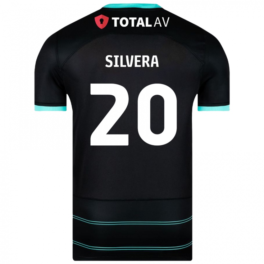 Gyermek Sam Silvera #20 Fekete Idegenbeli Jersey 2024/25 Mez Póló Ing