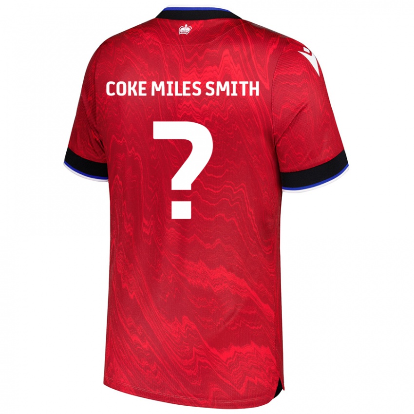 Gyermek Kiyan Coke Miles Smith #0 Piros Fekete Idegenbeli Jersey 2024/25 Mez Póló Ing