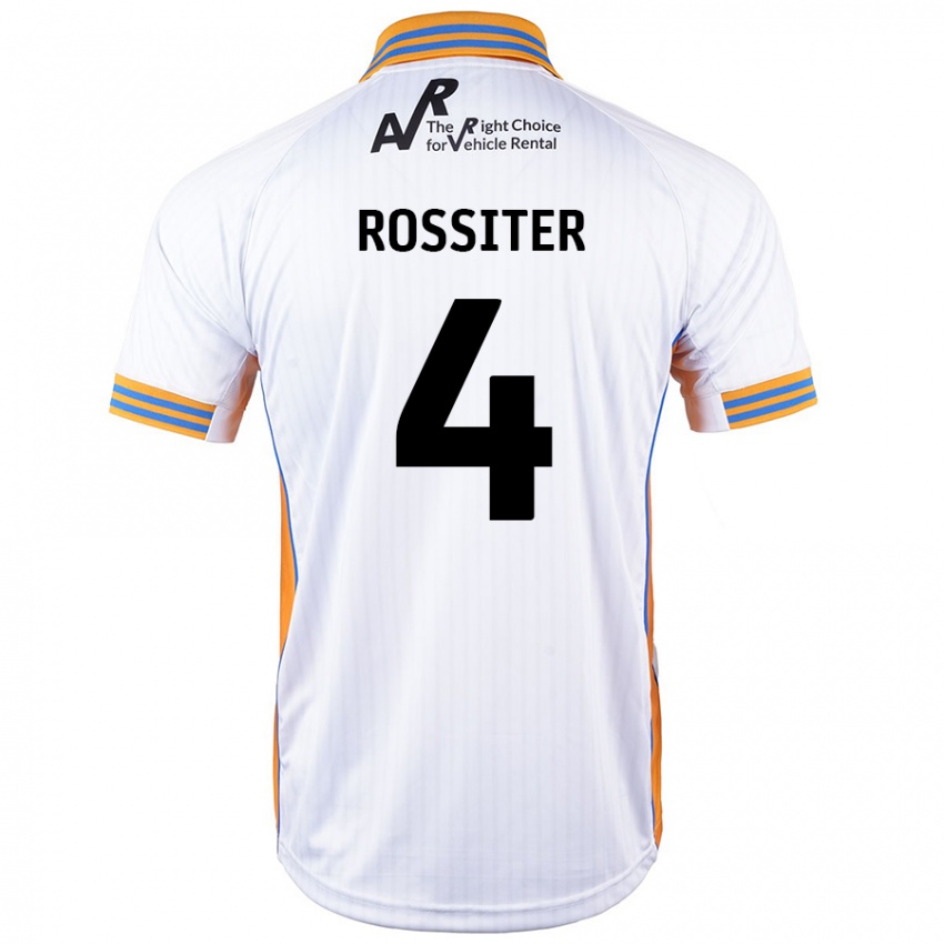 Gyermek Jordan Rossiter #4 Fehér Idegenbeli Jersey 2024/25 Mez Póló Ing