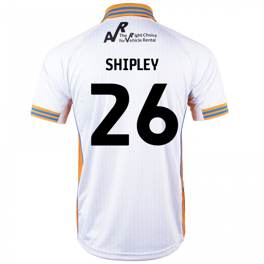 Gyermek Jordan Shipley #26 Fehér Idegenbeli Jersey 2024/25 Mez Póló Ing