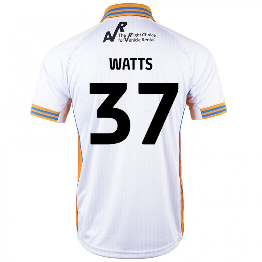 Gyermek Harvey Watts #37 Fehér Idegenbeli Jersey 2024/25 Mez Póló Ing