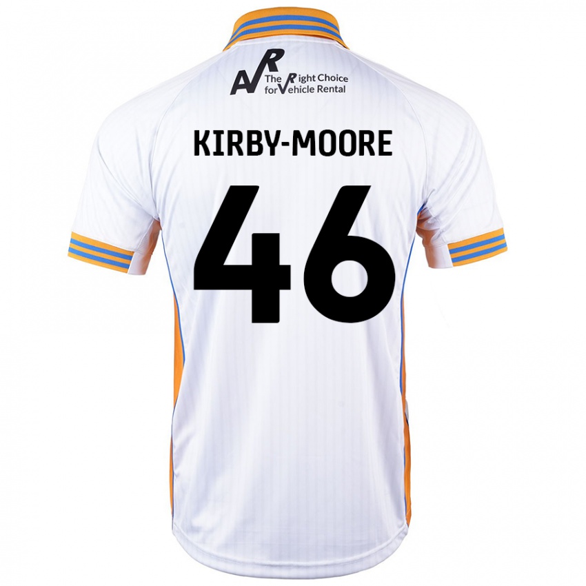 Gyermek Harvey Kirby-Moore #46 Fehér Idegenbeli Jersey 2024/25 Mez Póló Ing