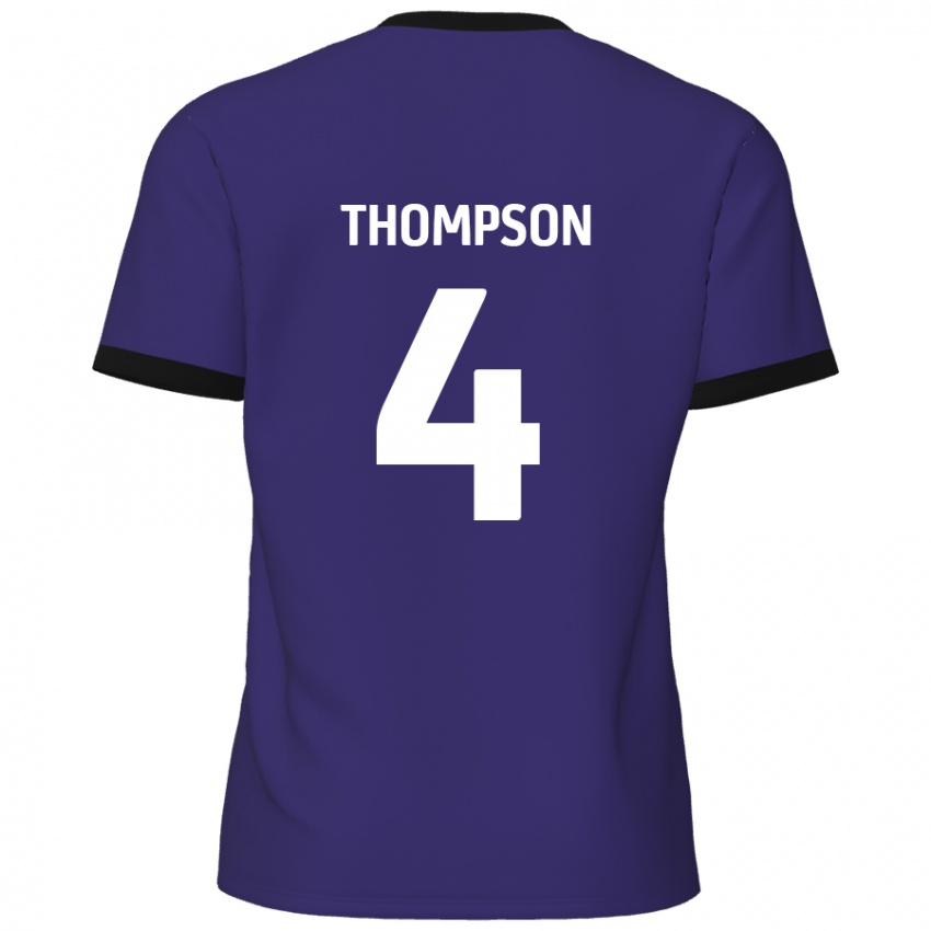 Gyermek Nathan Thompson #4 Lila Idegenbeli Jersey 2024/25 Mez Póló Ing