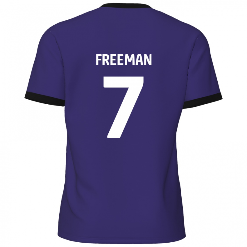 Gyermek Nick Freeman #7 Lila Idegenbeli Jersey 2024/25 Mez Póló Ing