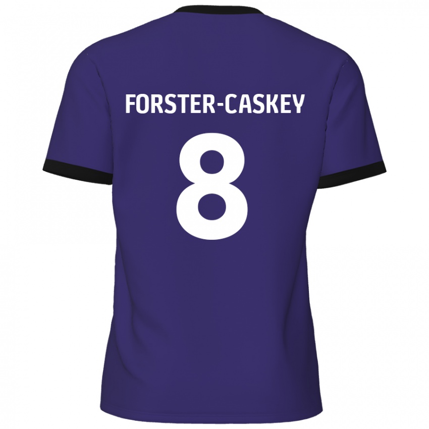 Gyermek Jake Forster-Caskey #8 Lila Idegenbeli Jersey 2024/25 Mez Póló Ing