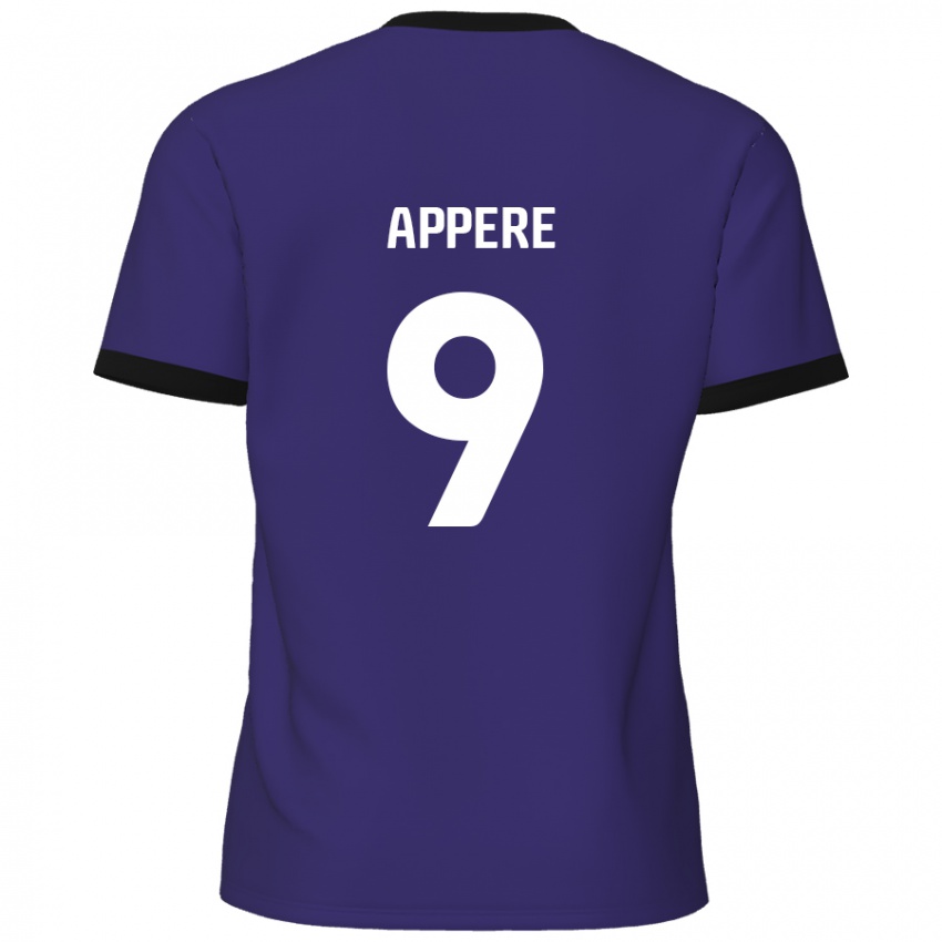 Gyermek Louis Appéré #9 Lila Idegenbeli Jersey 2024/25 Mez Póló Ing