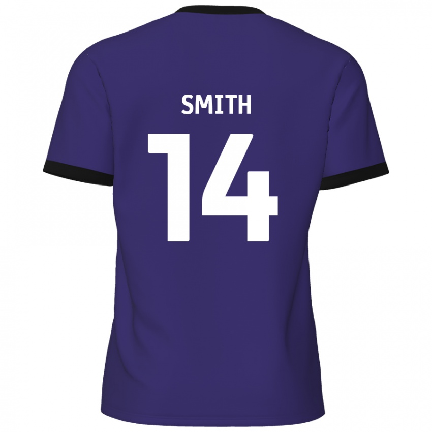 Gyermek Kane Smith #14 Lila Idegenbeli Jersey 2024/25 Mez Póló Ing