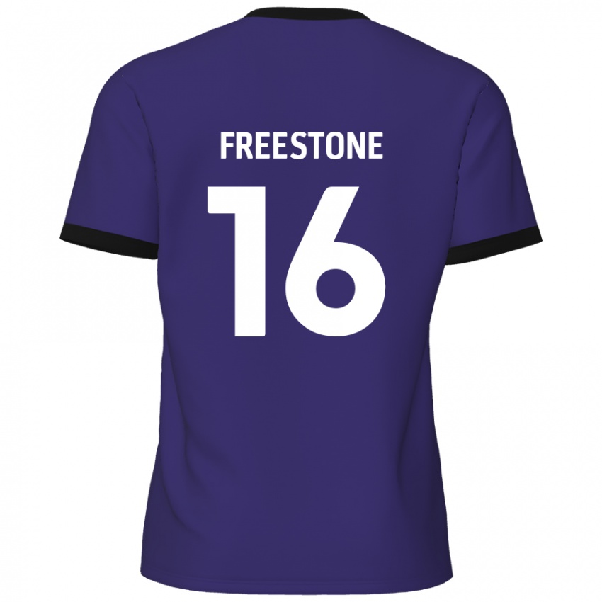 Gyermek Lewis Freestone #16 Lila Idegenbeli Jersey 2024/25 Mez Póló Ing