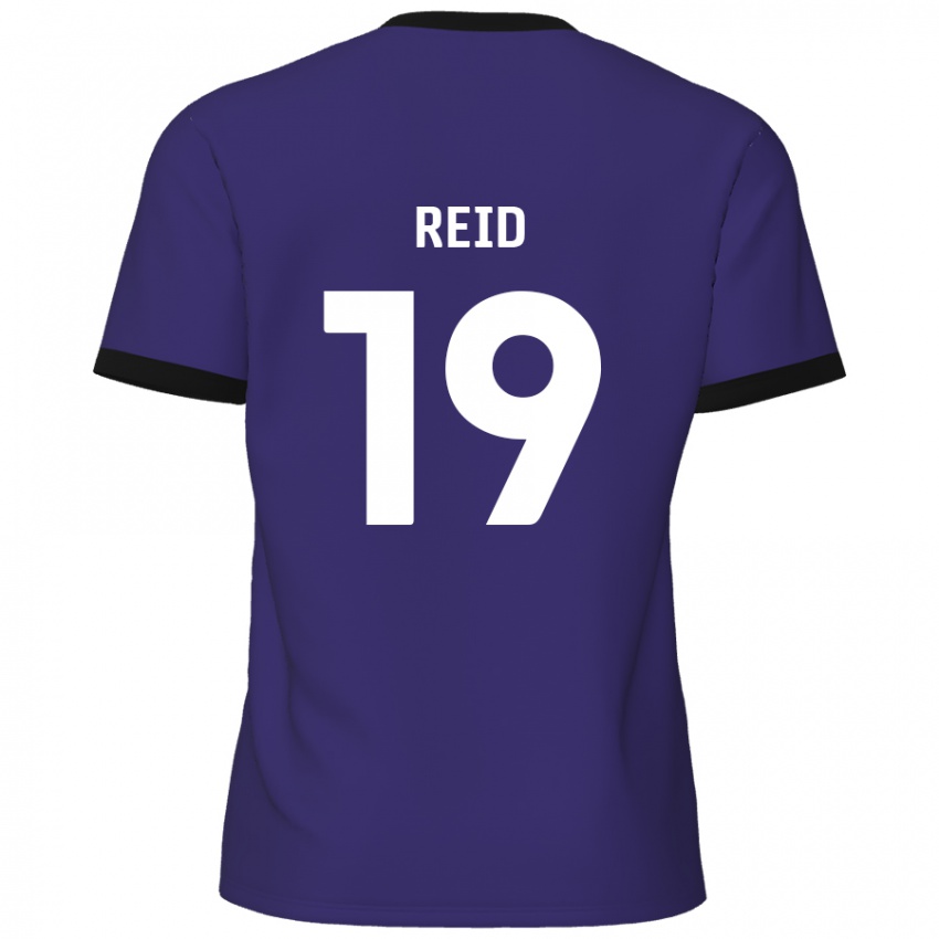 Gyermek Jamie Reid #19 Lila Idegenbeli Jersey 2024/25 Mez Póló Ing