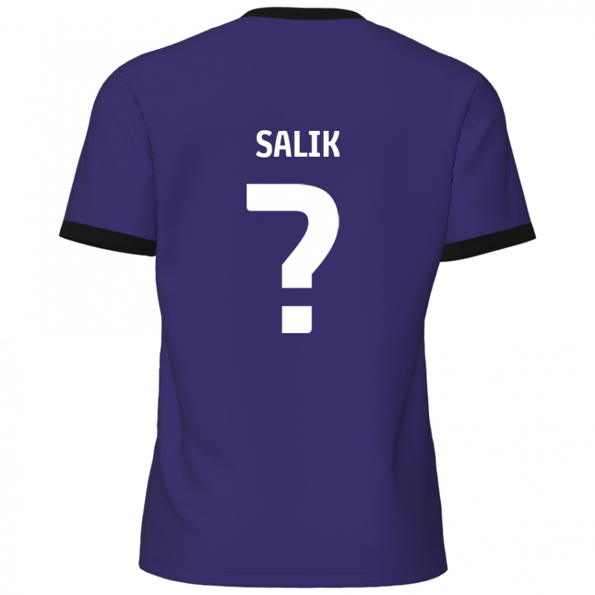 Gyermek Tanil Salik #0 Lila Idegenbeli Jersey 2024/25 Mez Póló Ing