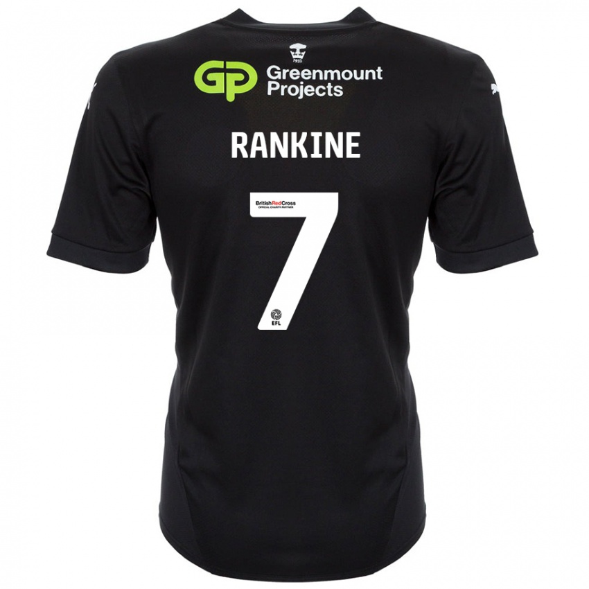 Gyermek Dion Rankine #7 Fekete Idegenbeli Jersey 2024/25 Mez Póló Ing