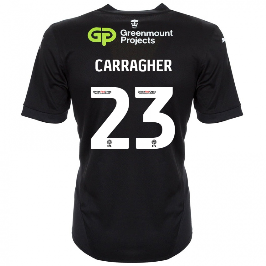 Gyermek James Carragher #23 Fekete Idegenbeli Jersey 2024/25 Mez Póló Ing