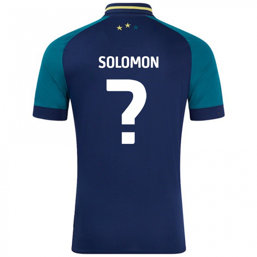 Gyermek Eko Solomon #0 Navy Sötétzöld Idegenbeli Jersey 2024/25 Mez Póló Ing