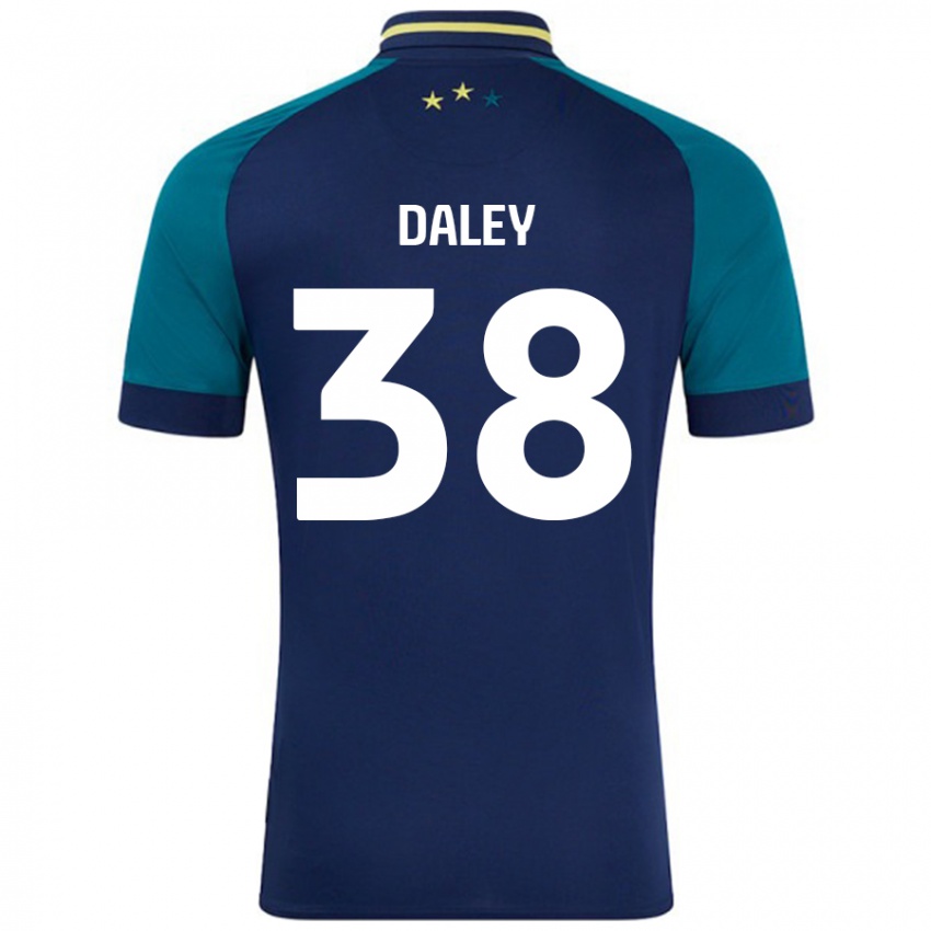 Gyermek Luke Daley #38 Navy Sötétzöld Idegenbeli Jersey 2024/25 Mez Póló Ing