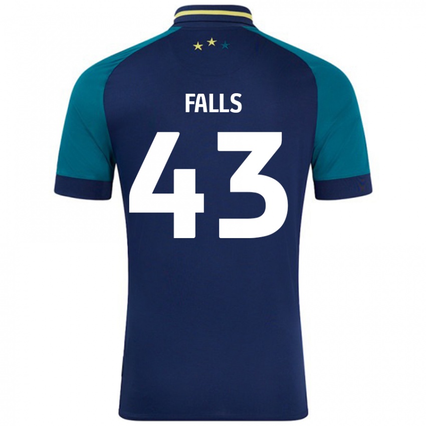 Gyermek Conor Falls #43 Navy Sötétzöld Idegenbeli Jersey 2024/25 Mez Póló Ing