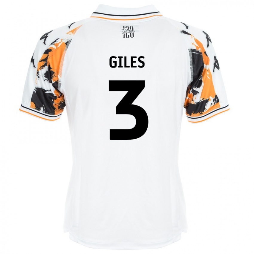 Gyermek Ryan Giles #3 Fehér Idegenbeli Jersey 2024/25 Mez Póló Ing