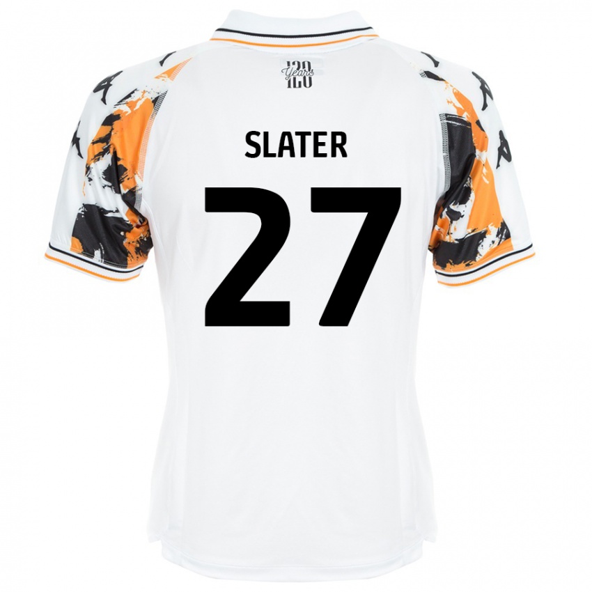 Gyermek Regan Slater #27 Fehér Idegenbeli Jersey 2024/25 Mez Póló Ing