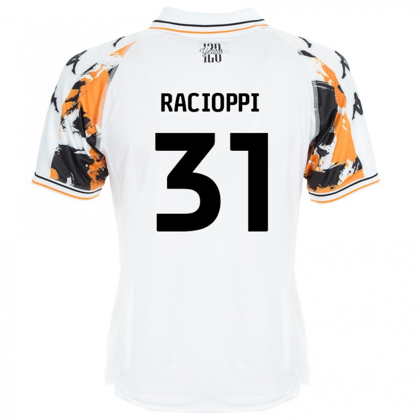 Gyermek Anthony Racioppi #31 Fehér Idegenbeli Jersey 2024/25 Mez Póló Ing