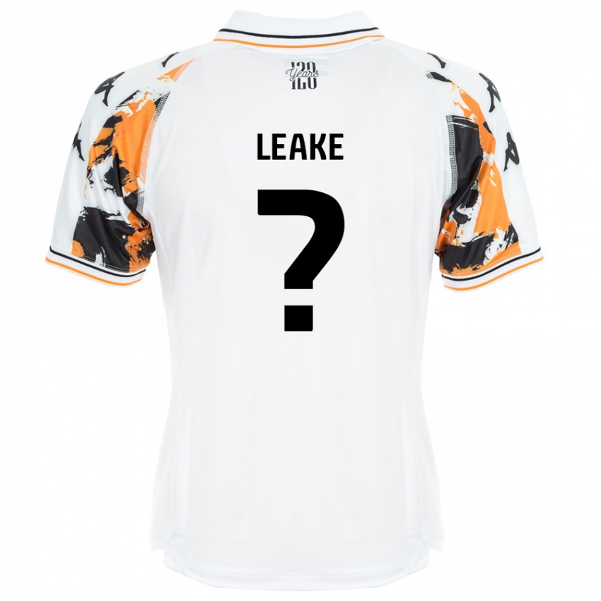 Gyermek Jake Leake #0 Fehér Idegenbeli Jersey 2024/25 Mez Póló Ing