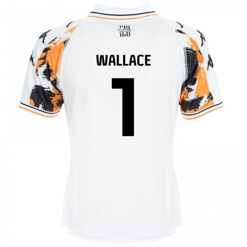 Gyermek Abbi Wallace #1 Fehér Idegenbeli Jersey 2024/25 Mez Póló Ing