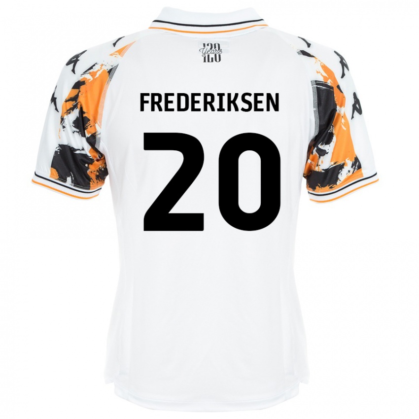 Gyermek Abbey Frederiksen #20 Fehér Idegenbeli Jersey 2024/25 Mez Póló Ing