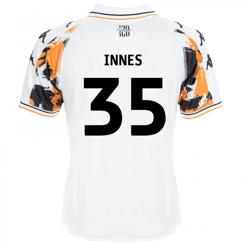 Gyermek Emma Innes #35 Fehér Idegenbeli Jersey 2024/25 Mez Póló Ing