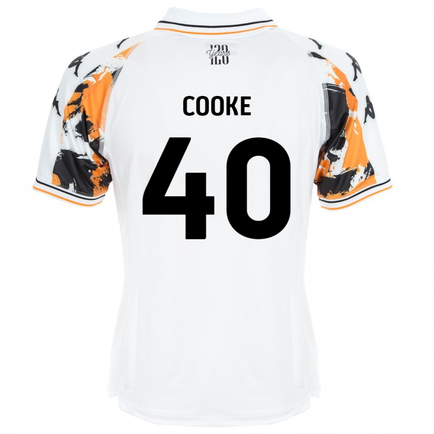 Gyermek Megan Cooke #40 Fehér Idegenbeli Jersey 2024/25 Mez Póló Ing