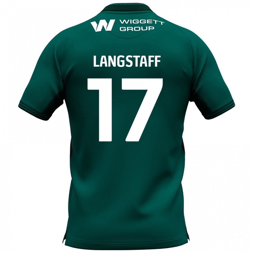 Gyermek Macaulay Langstaff #17 Zöld Idegenbeli Jersey 2024/25 Mez Póló Ing