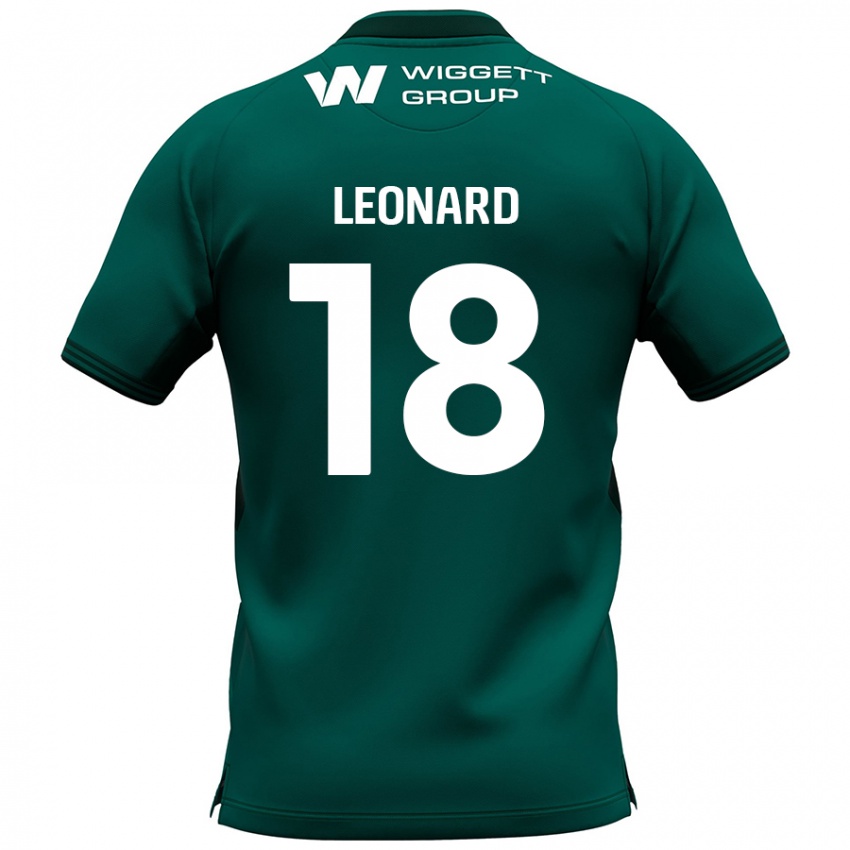 Gyermek Ryan Leonard #18 Zöld Idegenbeli Jersey 2024/25 Mez Póló Ing