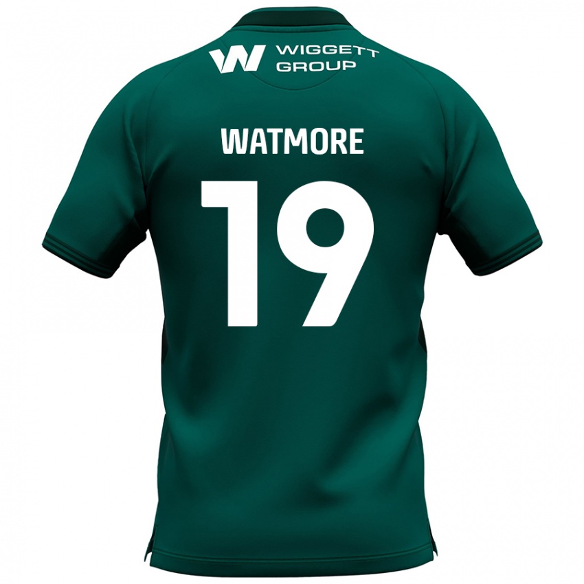 Gyermek Duncan Watmore #19 Zöld Idegenbeli Jersey 2024/25 Mez Póló Ing