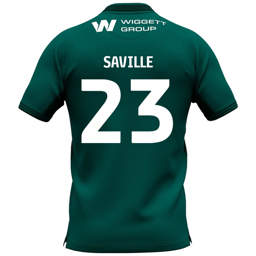 Gyermek George Saville #23 Zöld Idegenbeli Jersey 2024/25 Mez Póló Ing