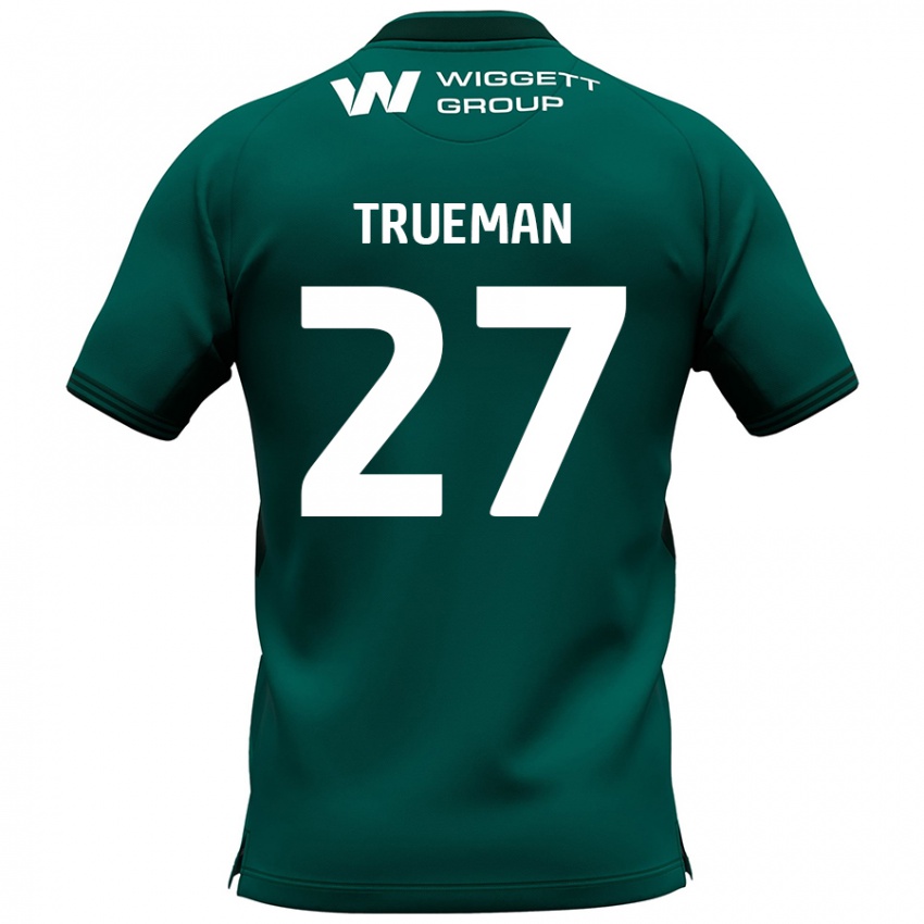 Gyermek Connal Trueman #27 Zöld Idegenbeli Jersey 2024/25 Mez Póló Ing