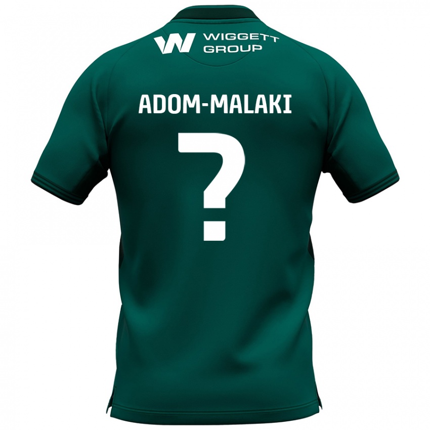 Gyermek Nino Adom-Malaki #0 Zöld Idegenbeli Jersey 2024/25 Mez Póló Ing