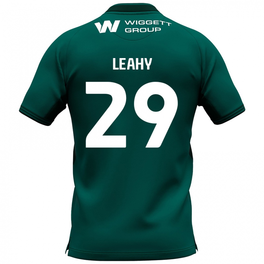 Gyermek Tom Leahy #29 Zöld Idegenbeli Jersey 2024/25 Mez Póló Ing