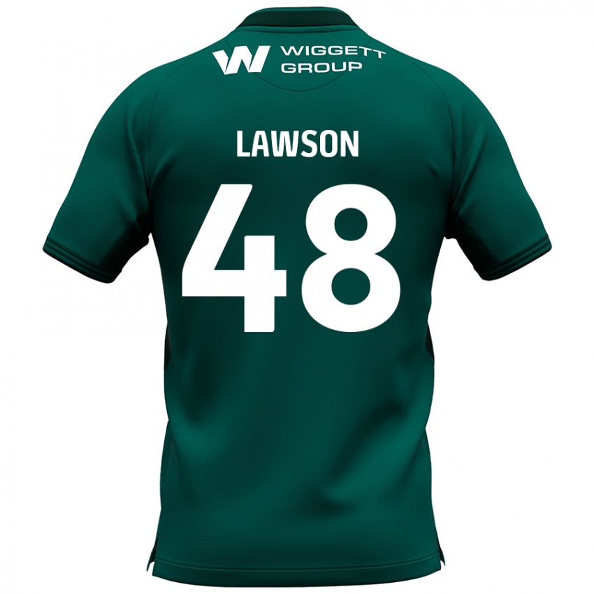 Gyermek Sha'mar Lawson #48 Zöld Idegenbeli Jersey 2024/25 Mez Póló Ing