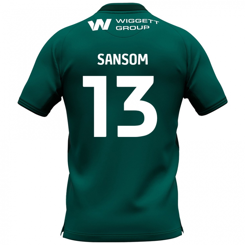 Gyermek Chloe Sansom #13 Zöld Idegenbeli Jersey 2024/25 Mez Póló Ing