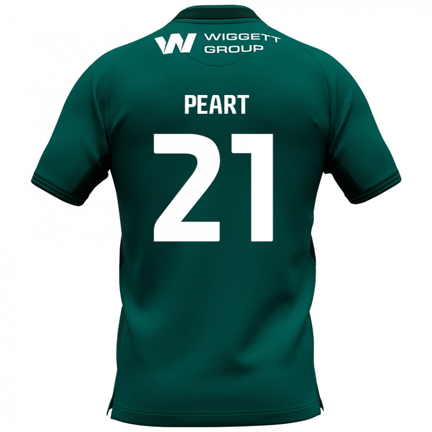 Gyermek Kalani Peart #21 Zöld Idegenbeli Jersey 2024/25 Mez Póló Ing