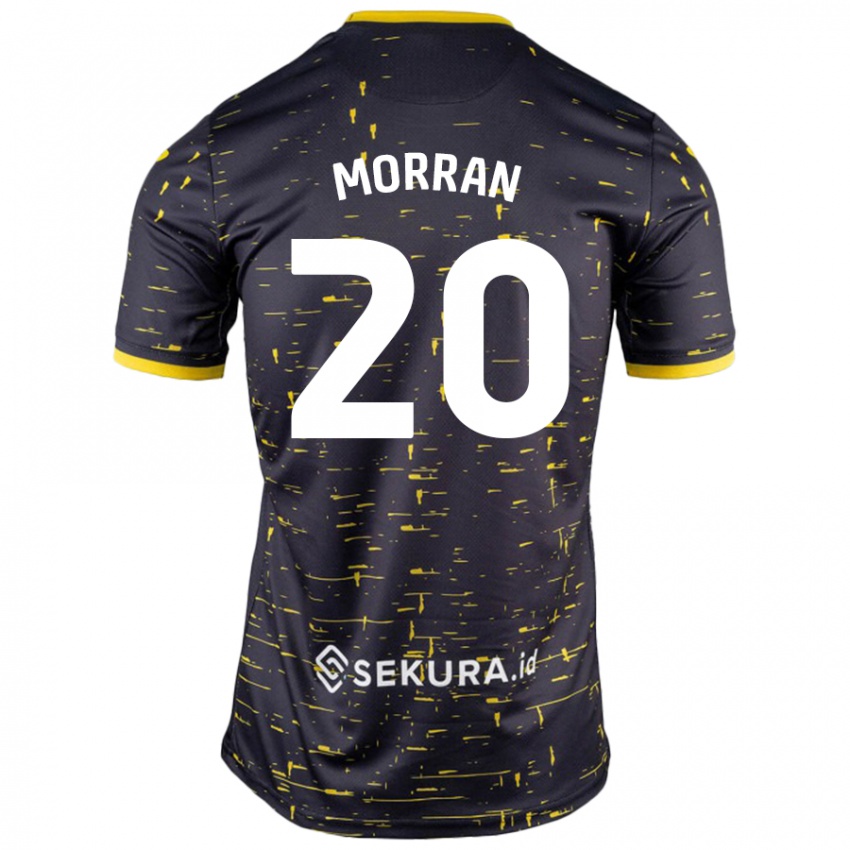 Gyermek Eloise Morran #20 Fekete Sárga Idegenbeli Jersey 2024/25 Mez Póló Ing