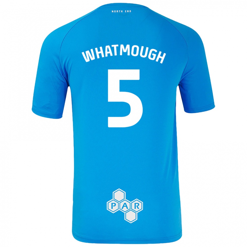 Gyermek Jack Whatmough #5 Égszínkék Idegenbeli Jersey 2024/25 Mez Póló Ing