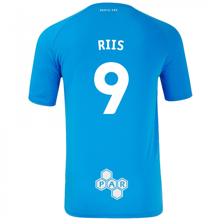 Gyermek Emil Riis #9 Égszínkék Idegenbeli Jersey 2024/25 Mez Póló Ing