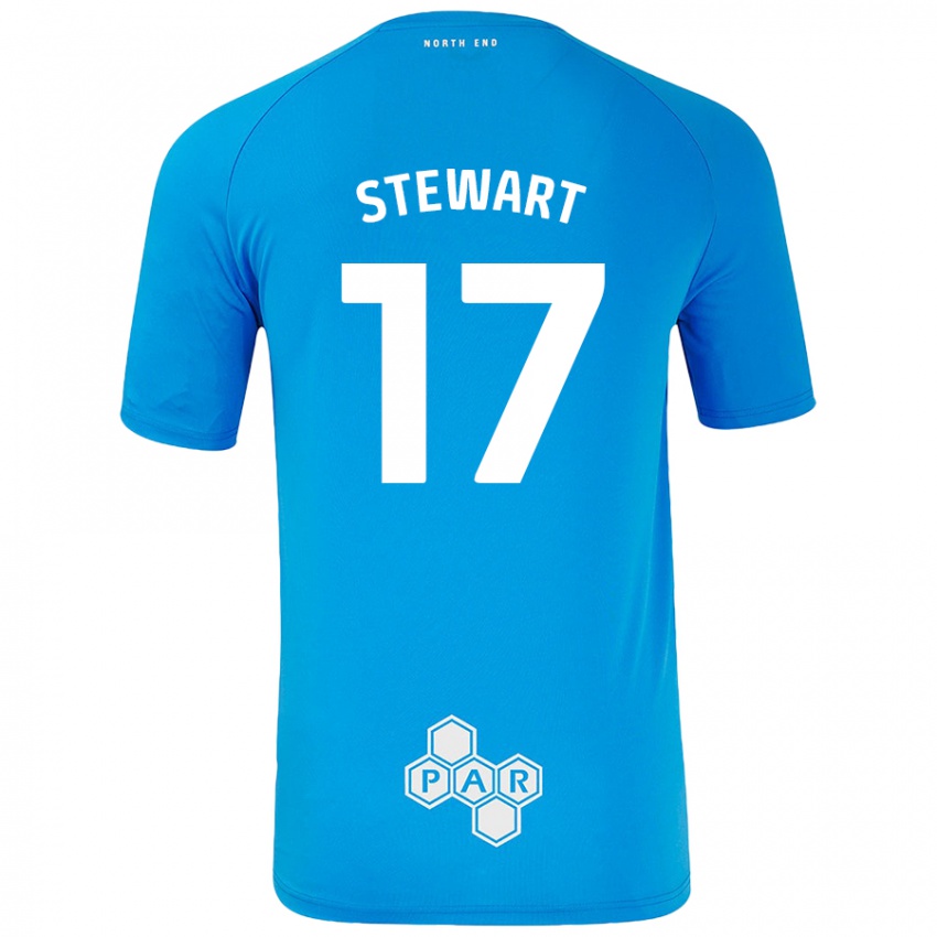 Gyermek Layton Stewart #17 Égszínkék Idegenbeli Jersey 2024/25 Mez Póló Ing