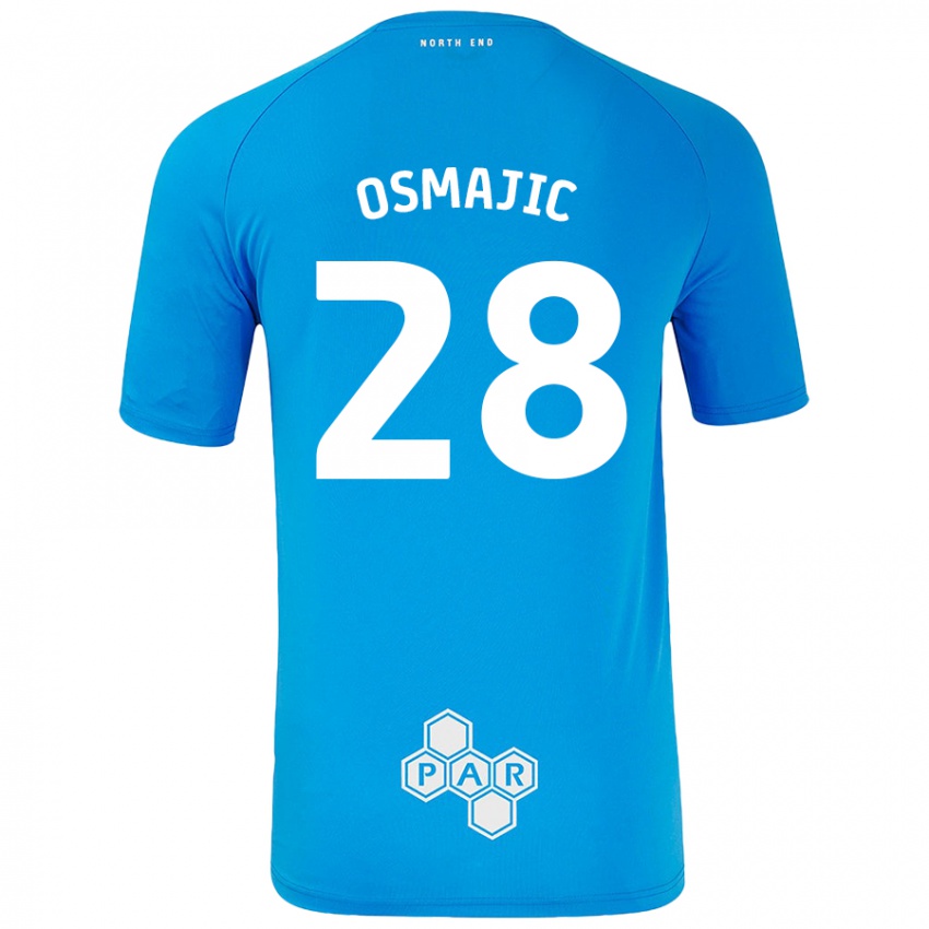 Gyermek Milutin Osmajic #28 Égszínkék Idegenbeli Jersey 2024/25 Mez Póló Ing