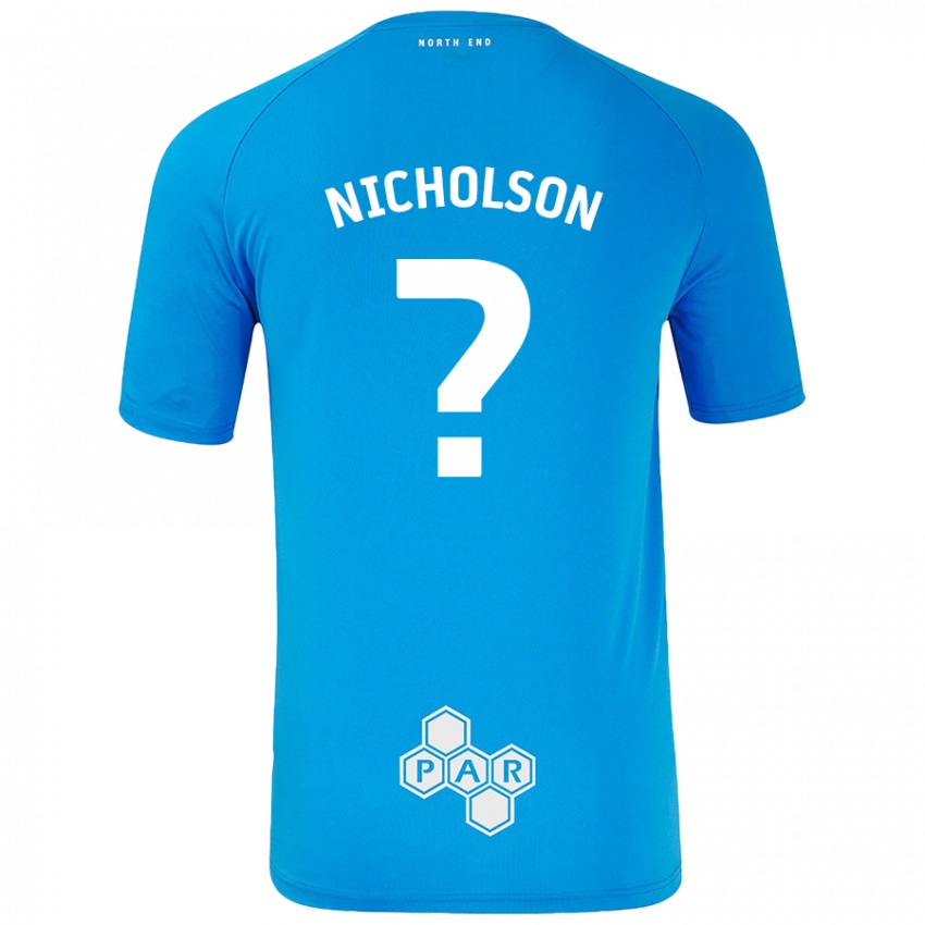 Gyermek Joseph Nicholson #0 Égszínkék Idegenbeli Jersey 2024/25 Mez Póló Ing