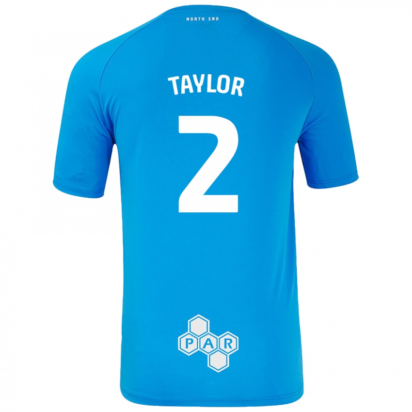 Gyermek Alex Taylor #2 Égszínkék Idegenbeli Jersey 2024/25 Mez Póló Ing