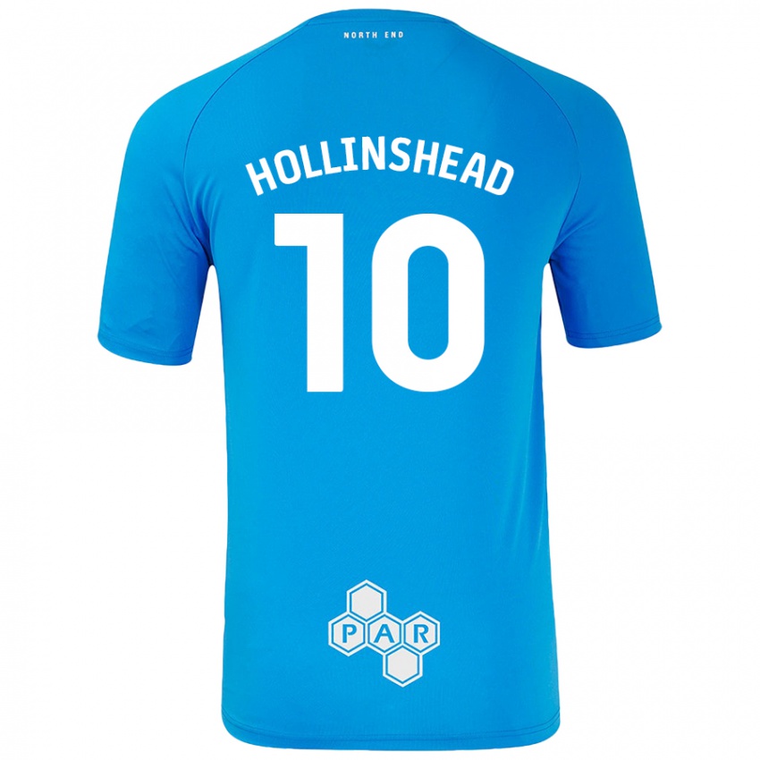 Gyermek Emily Hollinshead #10 Égszínkék Idegenbeli Jersey 2024/25 Mez Póló Ing