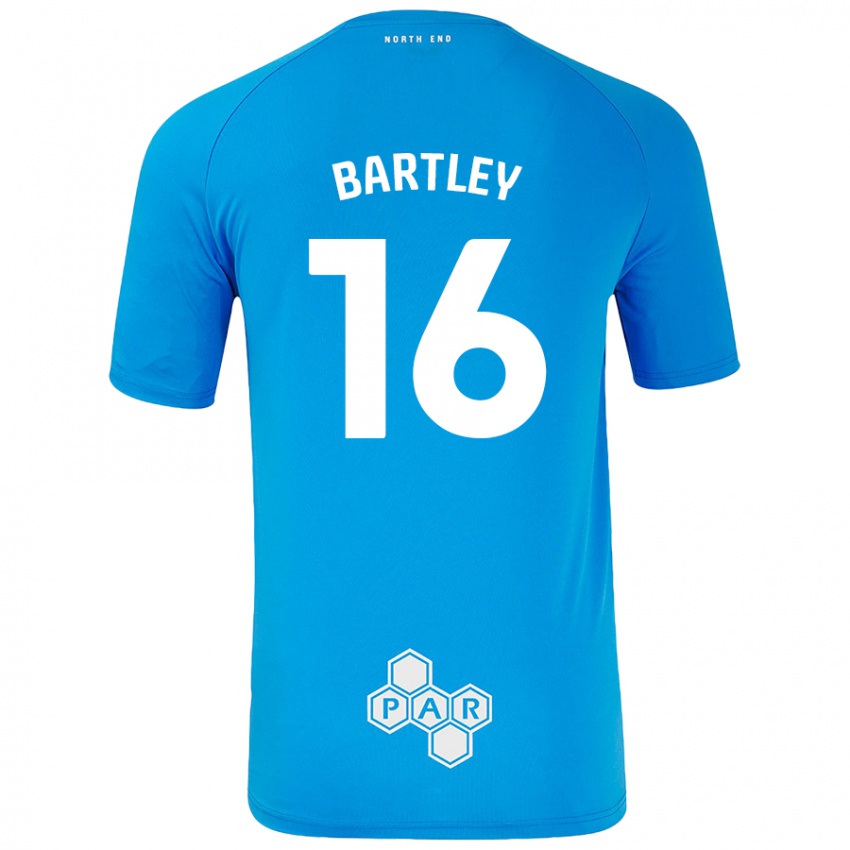 Gyermek Melanie Bartley #16 Égszínkék Idegenbeli Jersey 2024/25 Mez Póló Ing