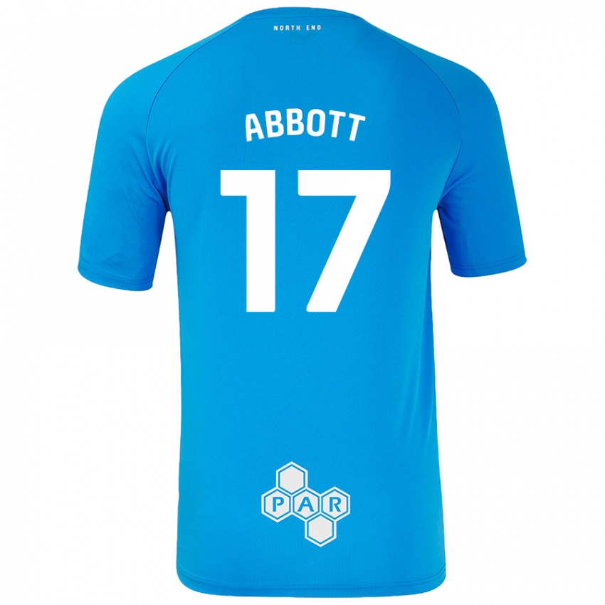 Gyermek Becky Abbott #17 Égszínkék Idegenbeli Jersey 2024/25 Mez Póló Ing